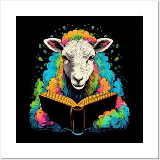 Sheep Reads Book Posters and Art